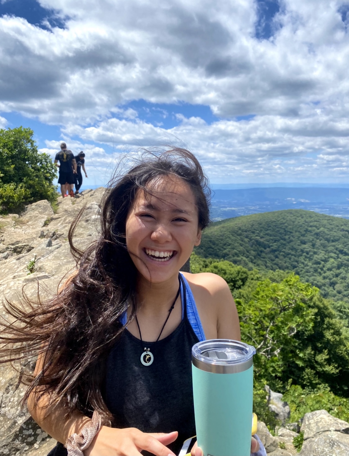 Tracy on a hike