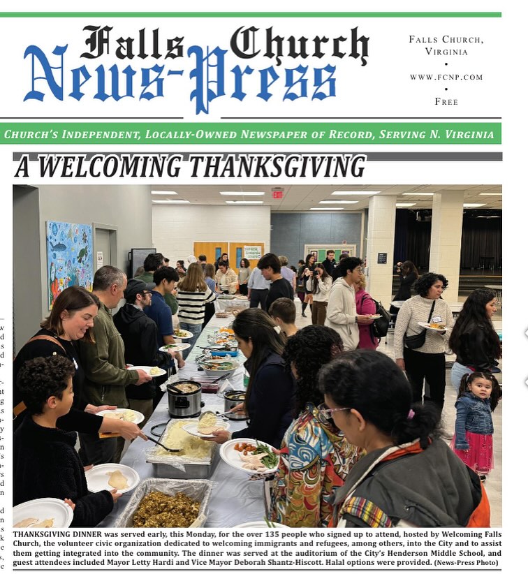 Community Thanksgiving in the Falls Church News Press